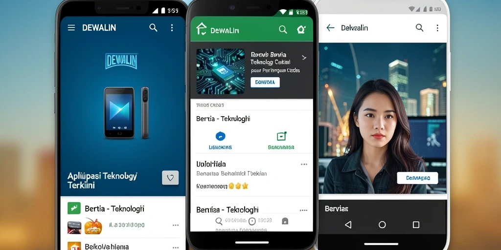 Screenshot aplikasi DEWALIN yang menunjukkan antarmuka yang intuitif dan informatif.
