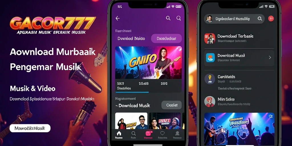 Antarmuka aplikasi GACOR777 yang sederhana dan mudah digunakan untuk Download Musik.