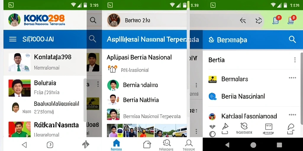 Antarmuka aplikasi KOKO288 yang modern dan informatif.