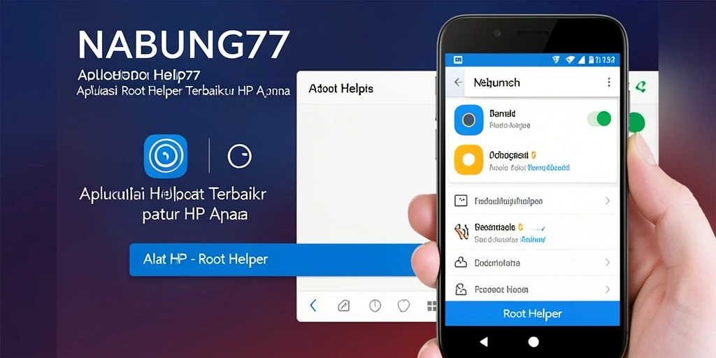 Tampilan antarmuka aplikasi NABUNG77 yang mudah digunakan.
