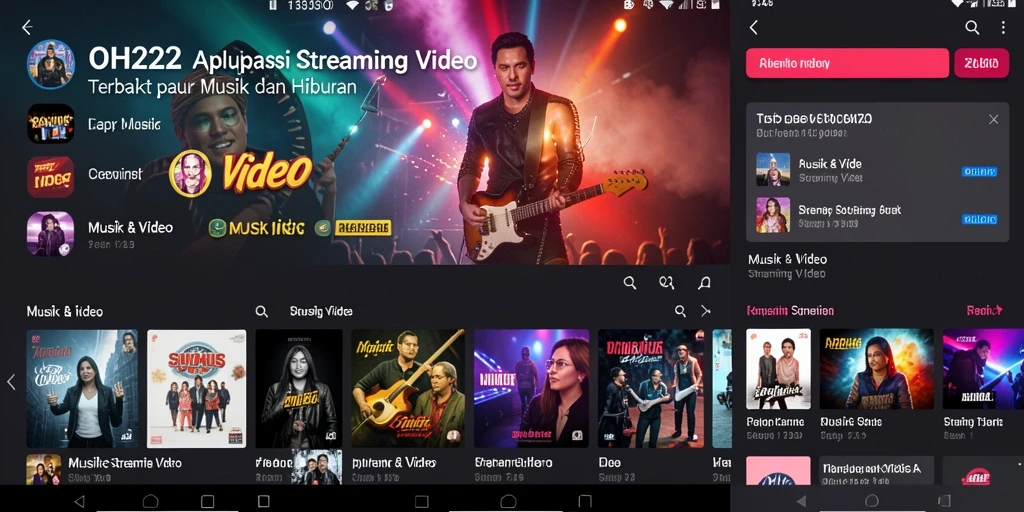 Tampilan antarmuka utama aplikasi OH222 dengan fitur Stream Video.