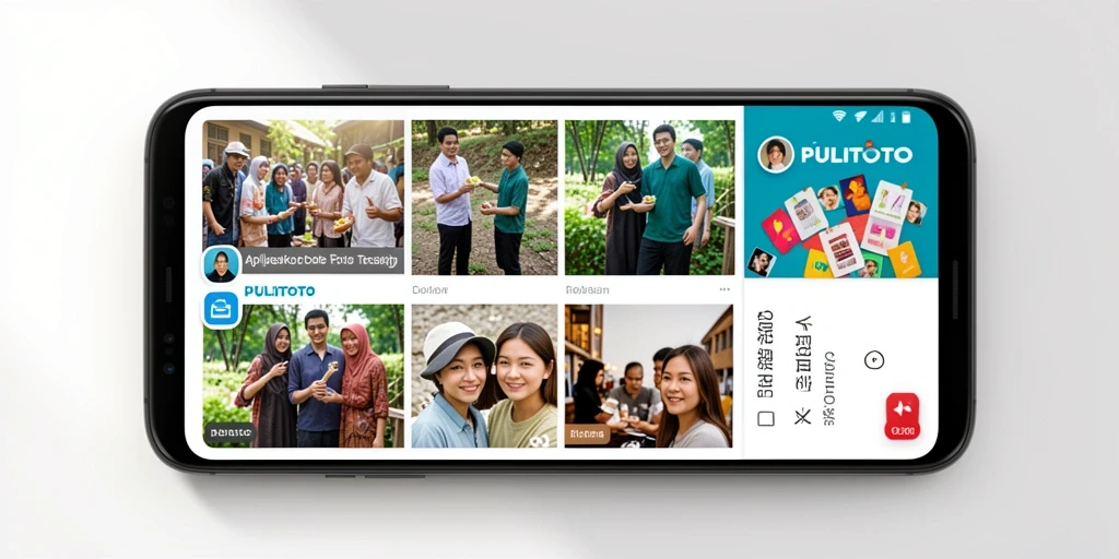 Antarmuka PULITOTO saat membuat kolase foto yang menarik.