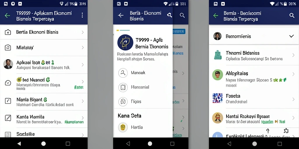 Antarmuka pengguna T9999 yang menarik dan informatif.