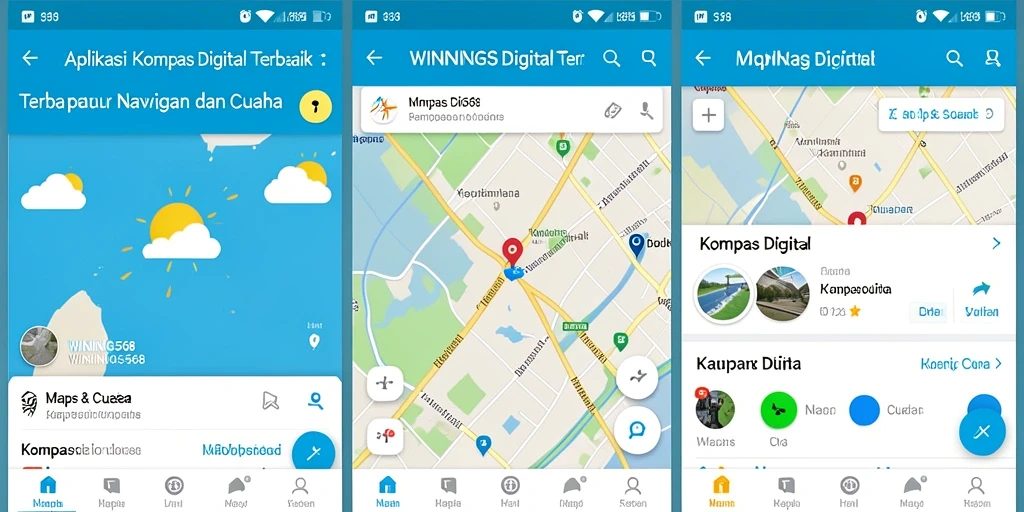 Antarmuka pengguna aplikasi WINNING568 yang sederhana dan informatif.