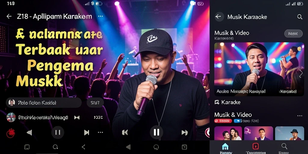 Antarmuka Z18 yang sederhana dan intuitif untuk karaoke.