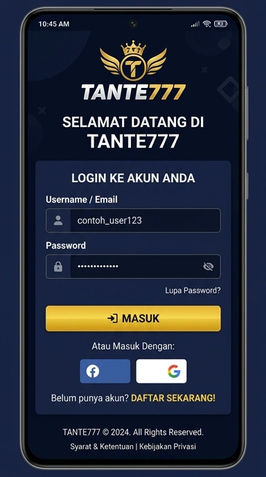 Panduan Masuk Akun tante777 untuk Pengguna Android